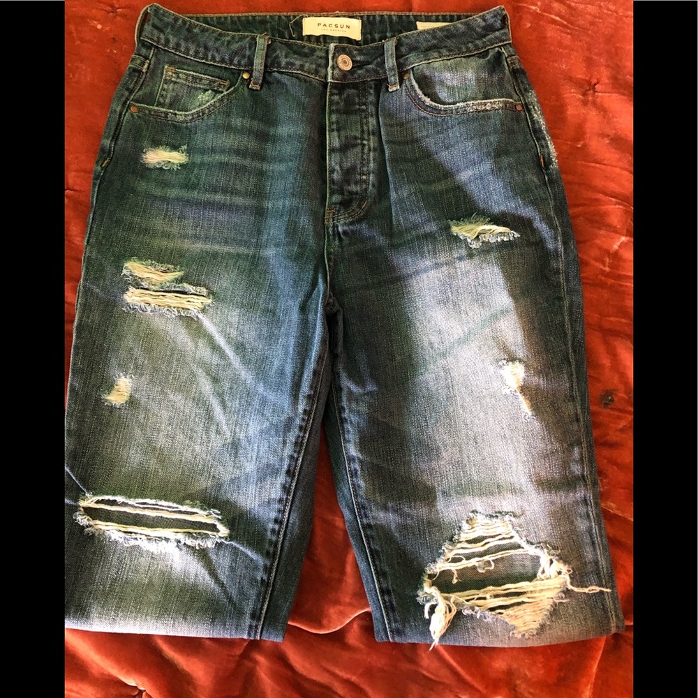 pacsun distressed boyfriend jeans